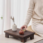 Wood Low Tatami Coffee Tea Table Compact Balcony Living Room Window Sill
