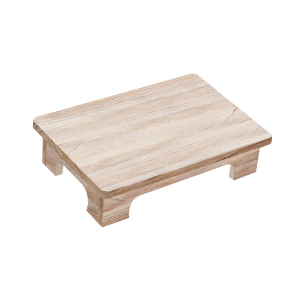 Wood Low Tatami Coffee Tea Table Compact Balcony Living Room Window Sill