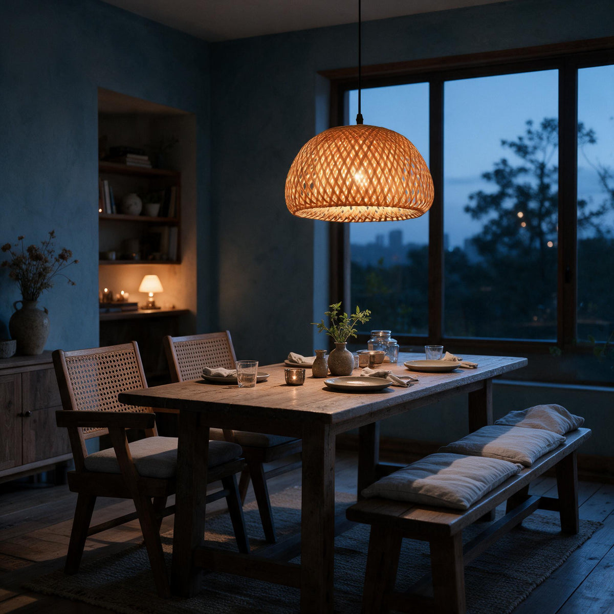 A Warm Glow That Filters Through Real Bamboo