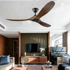70-Inch Large Wood Blade DC Motor Reverse Ceiling Fan with Remote Control