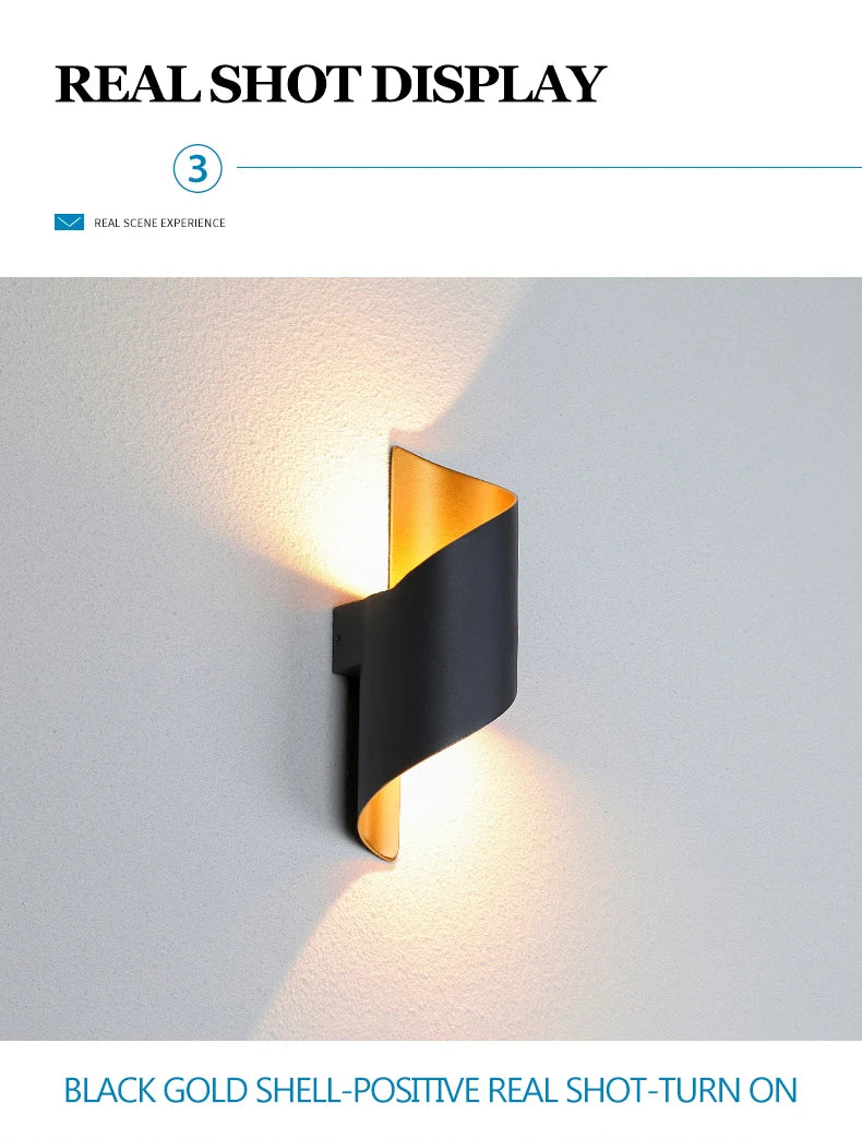 Waterproof Spiral Design Modern Nordic 10W LED Outdoor Wall Light – photo 14