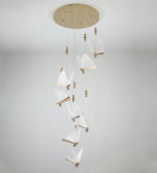 Nordic Butterfly LED Pendant Light Tricolor Golden Silver Hanging Lamp – photo 32