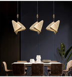Nordic Butterfly LED Pendant Light Tricolor Golden Silver Hanging Lamp – photo 24