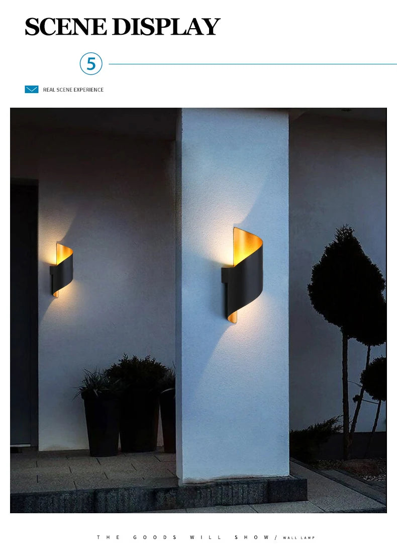 Waterproof Spiral Design Modern Nordic 10W LED Outdoor Wall Light – photo 21