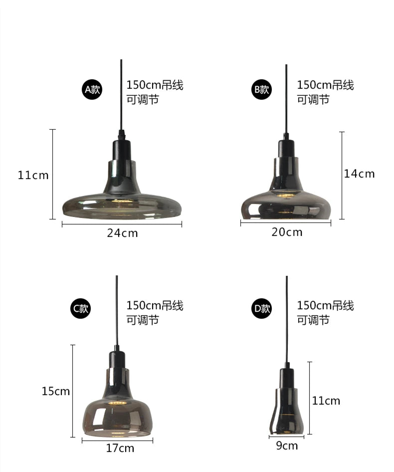 Nordic Modern Glass LED Pendant Light