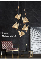 Nordic Butterfly LED Pendant Light Tricolor Golden Silver Hanging Lamp – photo 16