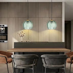 Nordic Striped Green Glass E27 Pendant Light Decorative Dining Room – photo 9