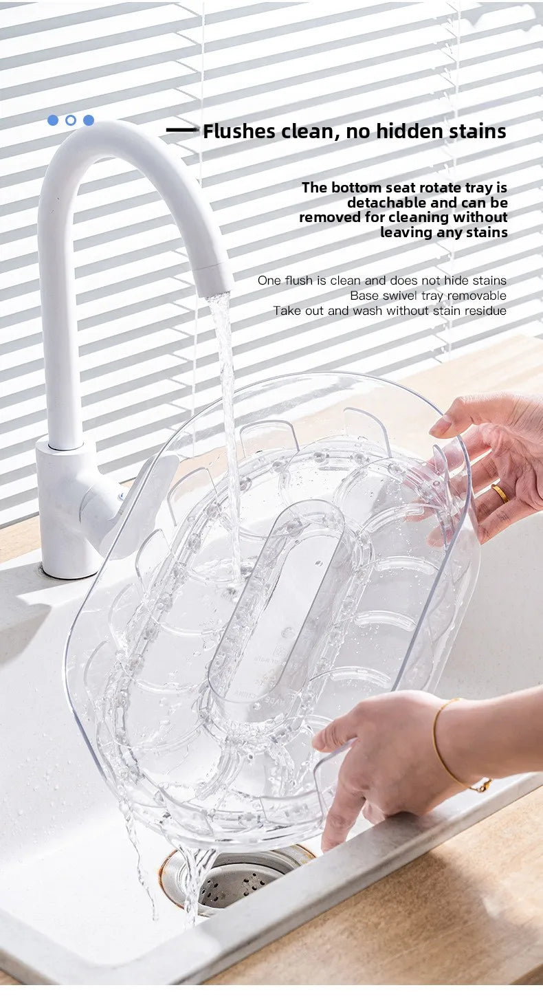 360° Rotating Refrigerator Storage Organizer