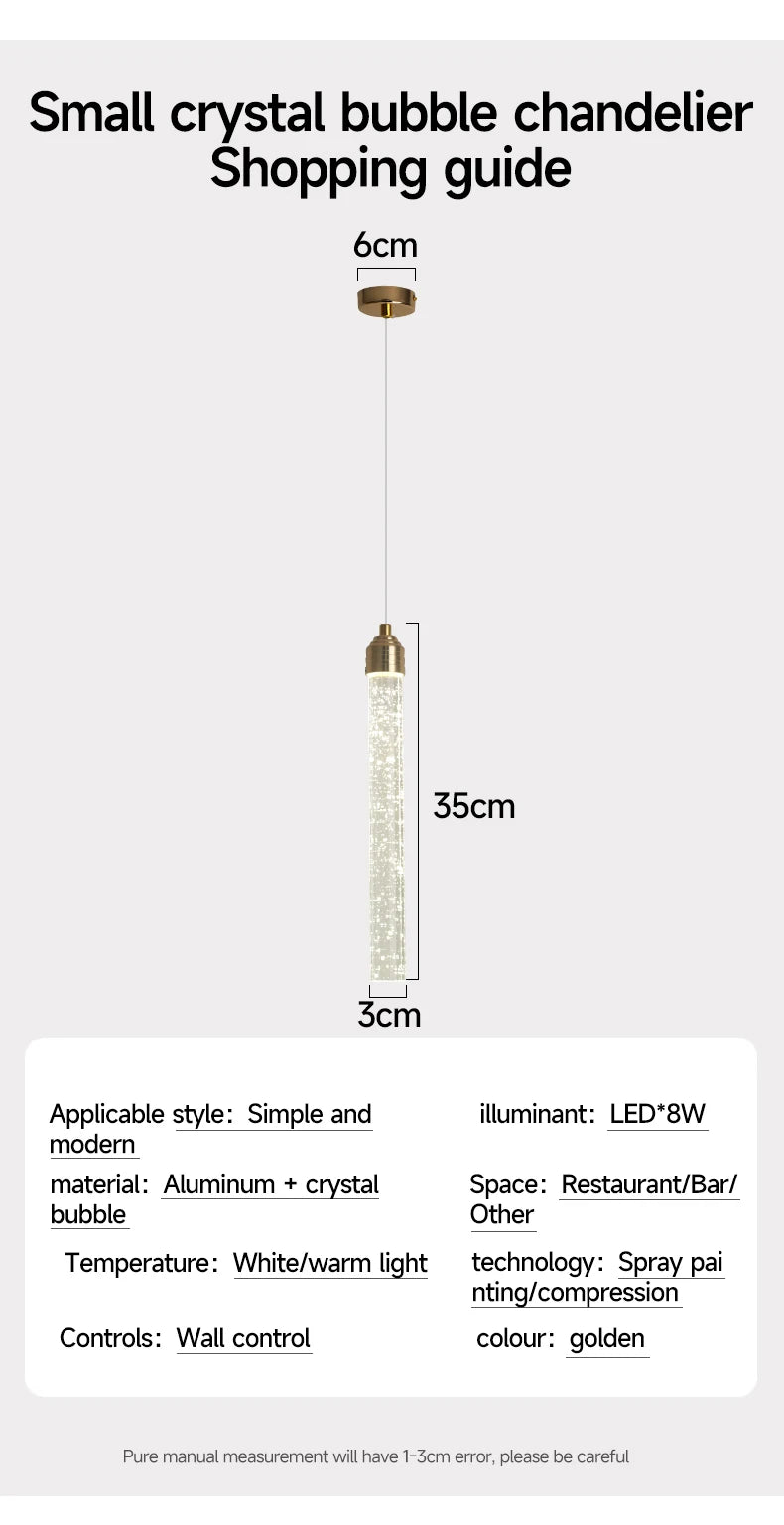 Luxury Crystal Pendant Light with Gold Fixtures 35CM Modern Hanging Lamp – photo 21