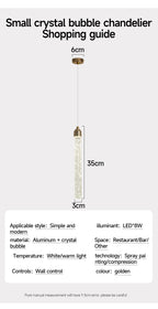 Luxury Crystal Pendant Light with Gold Fixtures 35CM Modern Hanging Lamp – photo 21