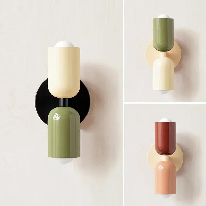 Nordic Macaron Color Bedside Wall Lamp
