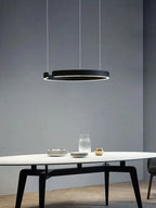 Dimmable Nordic Modern Round Ring LED Pendant Light Chandelier Living Room Bedroom