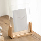 U-Shaped Acrylic and Wood Desktop Photo Frame