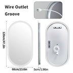 Dimmable Touch Switch Anti Fog Waterproof Oval LED Bathroom Mirror – photo 7