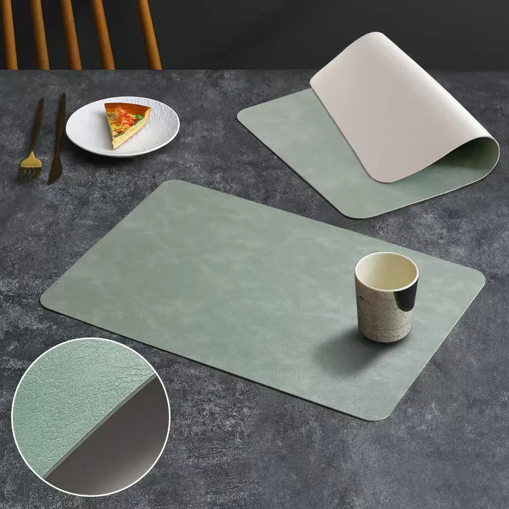 Reversible Waterproof Faux Leather Placemats