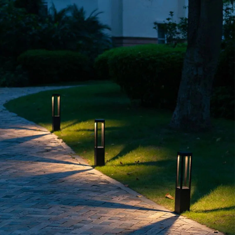 Solar Waterproof Aluminum LED Long Lawn Street Light Garden Courtyard Villa – photo 3