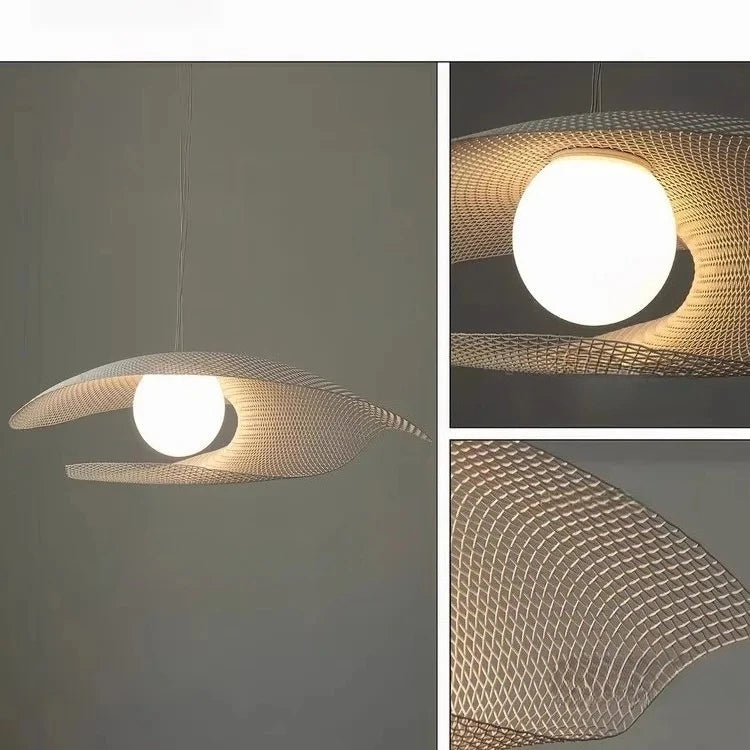 Modern Iron Stainless Steel White Pendant Chandelier Villa Hotel Lobby Restaurant Living Room