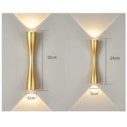 Waterproof IP65 Gold Aluminum LED Wall Light Bedroom Bedside Fixture – photo 7