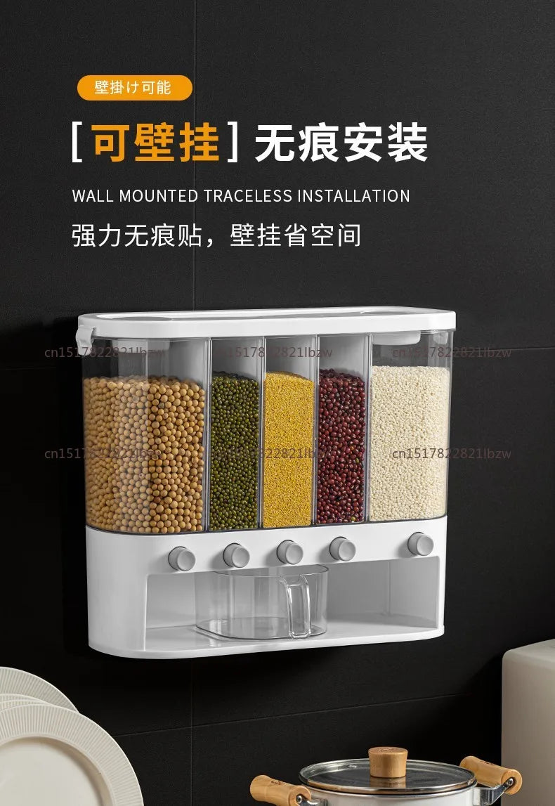 Divided Food-Grade Rice and Grain Storage Box