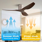 45-Inch 52-Inch Vintage Industrial Retro LED Ceiling Fan Light with Remote Control – photo 3