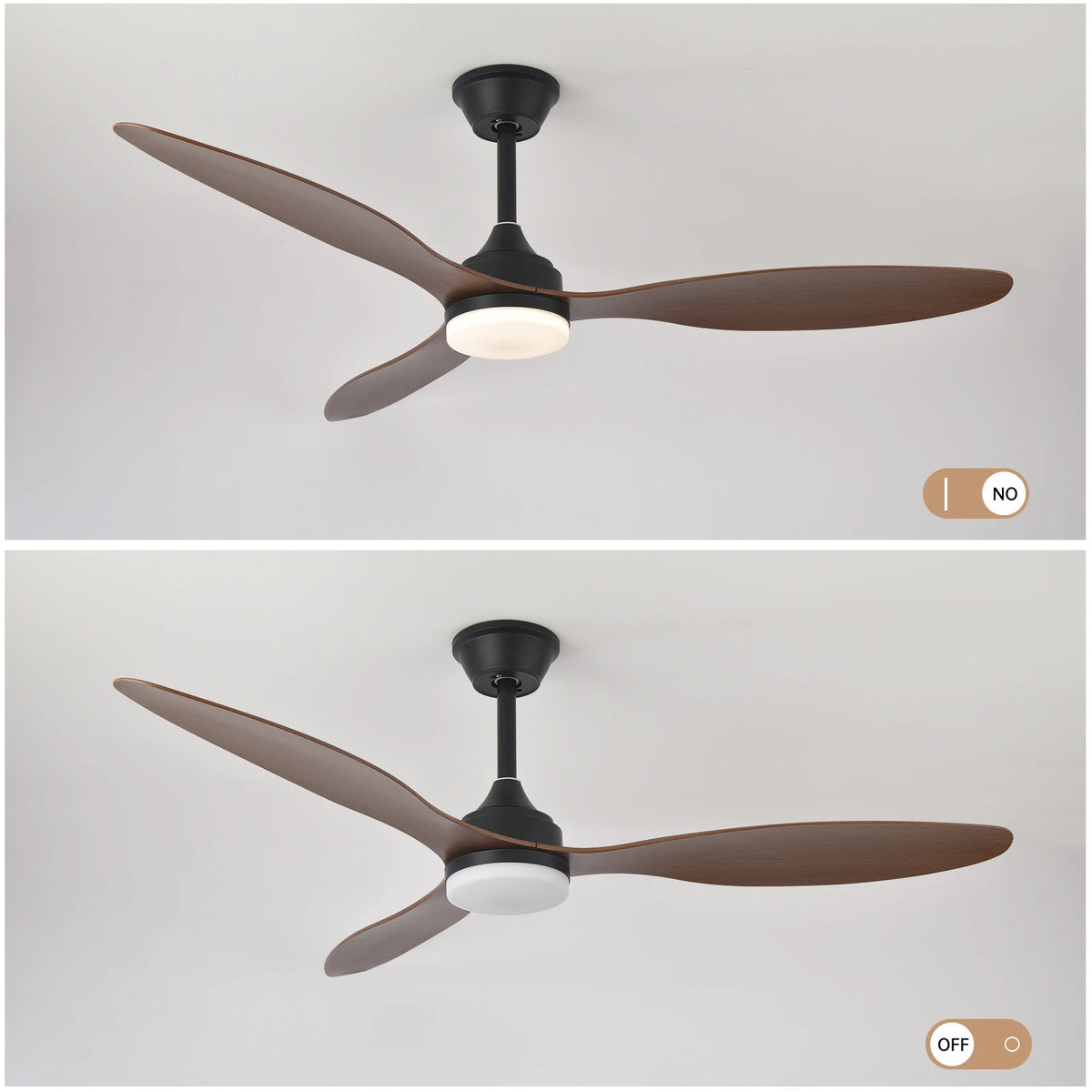 25-Inch 42-Inch 52-Inch Low Profile LED Ceiling Fan Light with Remote Control Indoor Outdoor – photo 8