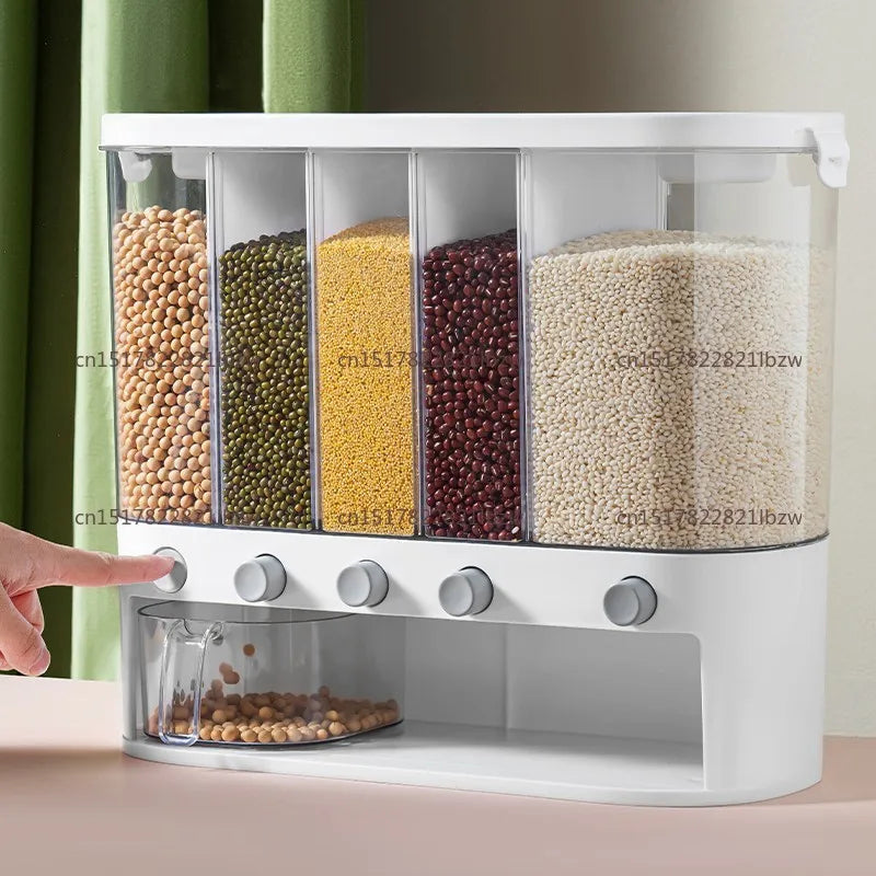 Divided Food-Grade Rice and Grain Storage Box