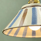 Chinese Retro Glazed Ceramic Blue and White Pendant Light Nostalgic Tea Room – photo 5