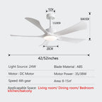52-Inch Vintage Industrial 5-Blade LED Ceiling Fan Light with Remote Control – photo 14