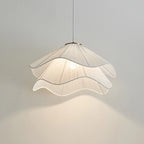 Nordic Wabi Sabi Fabric LED Chandelier Pendant Light Living Room Bedroom