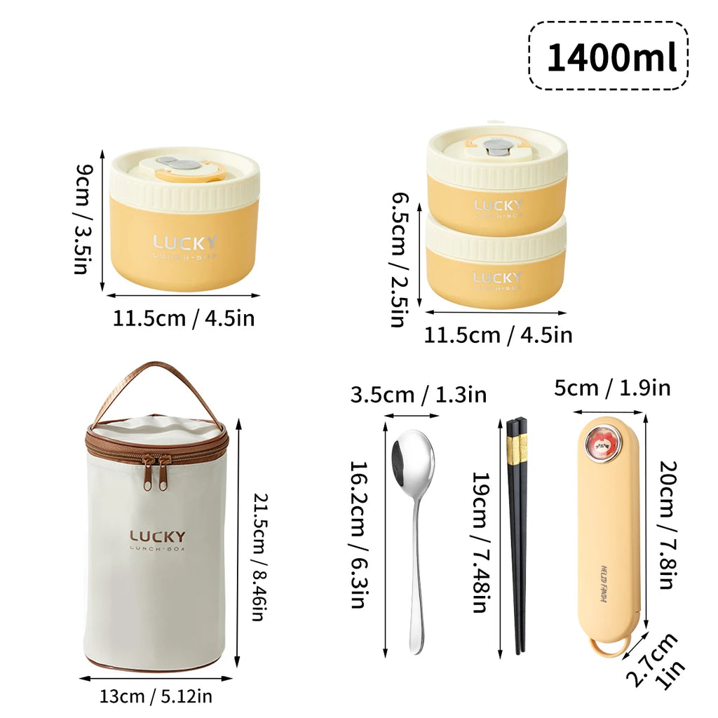 Stackable Stainless Steel Thermal Lunch Box