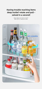 360° Rotating Refrigerator Storage Organizer