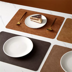 Reversible Waterproof Faux Leather Placemats