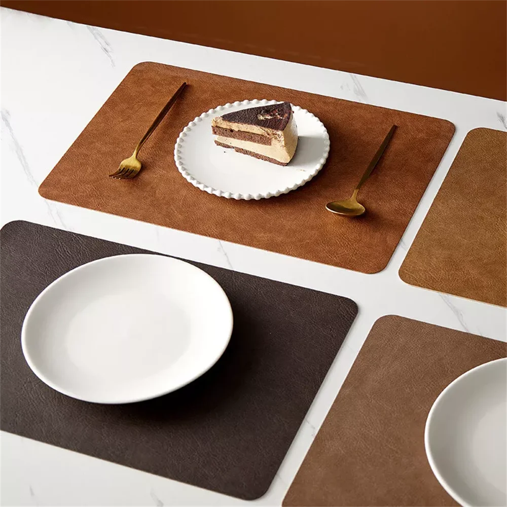 Reversible Waterproof Faux Leather Placemats