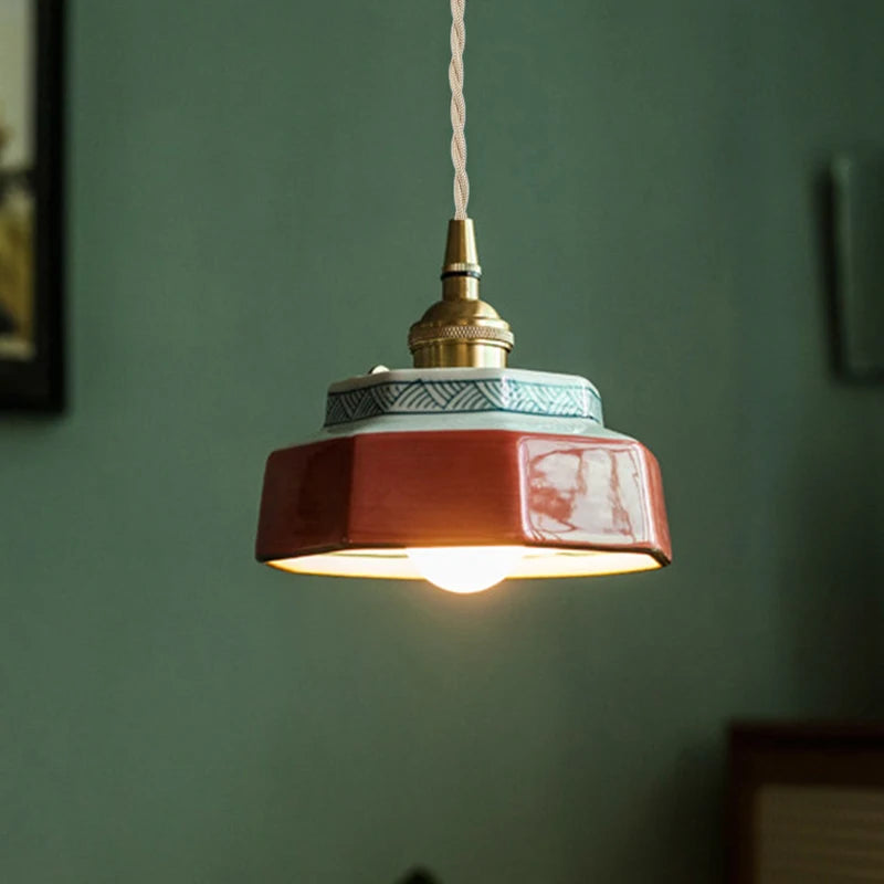New Chinese Retro Ceramic Pendant Light Japanese Style Tea Room Guesthouse – photo 7