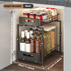 2-Tier Pull-Out Under-Sink Cabinet Organizer