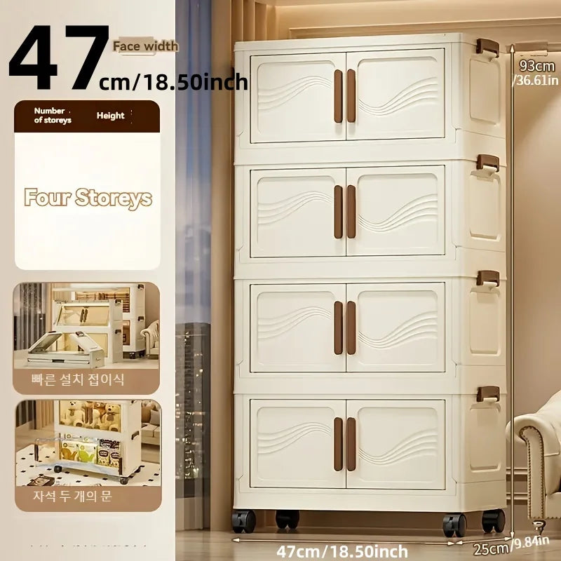 Foldable Stackable Clear-Door Storage Box
