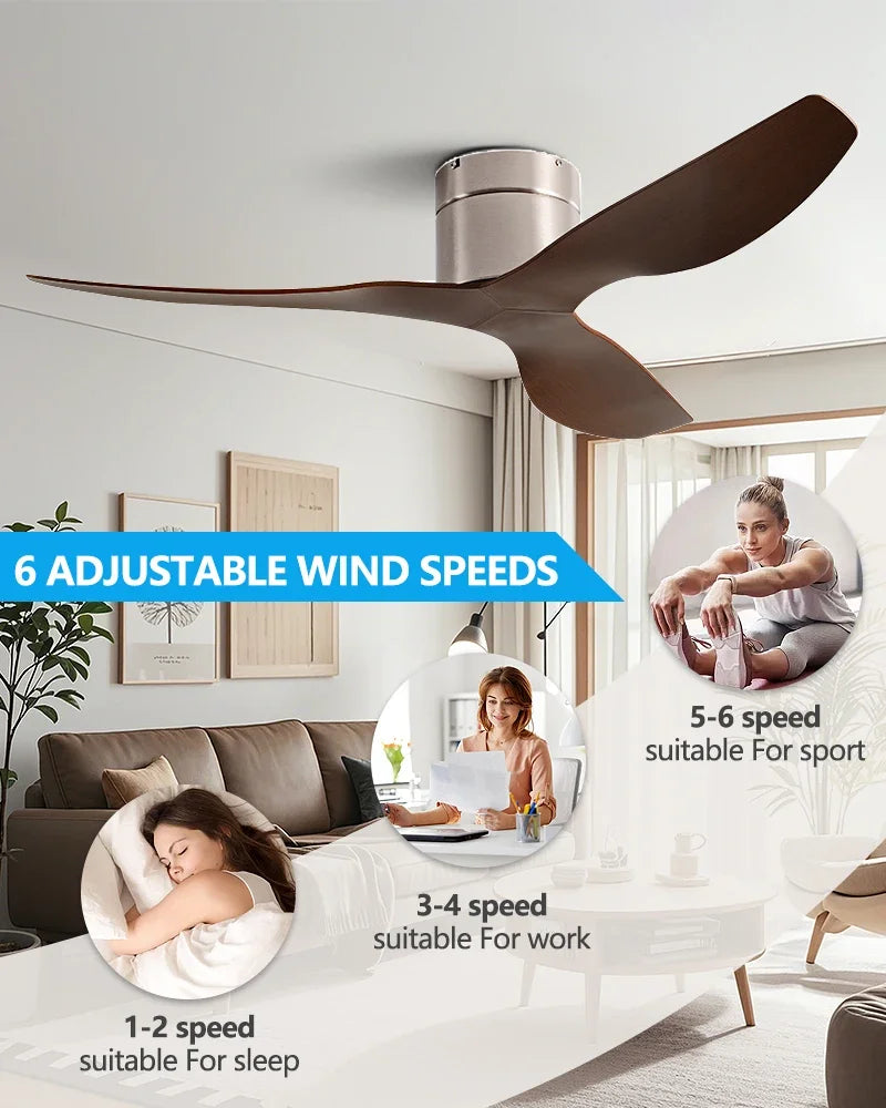 45-Inch 52-Inch Vintage Industrial Retro LED Ceiling Fan Light with Remote Control – photo 9