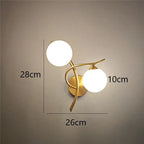 Nordic Iron Glass Ball LED Wall Lights G9 Bedroom Corridor – photo 7