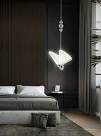 Nordic Butterfly LED Pendant Light Tricolor Golden Silver Hanging Lamp