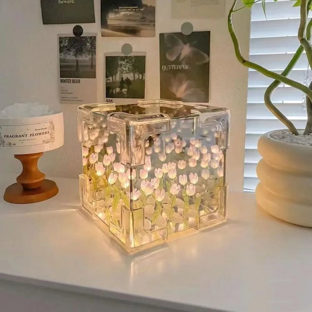 DIY Tulip Mirror 2-in-1 LED Night Light
