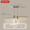 Modern Minimalist Black Gold LED Chandelier Pendant Light Stepless Dimming Remote Control – photo 24