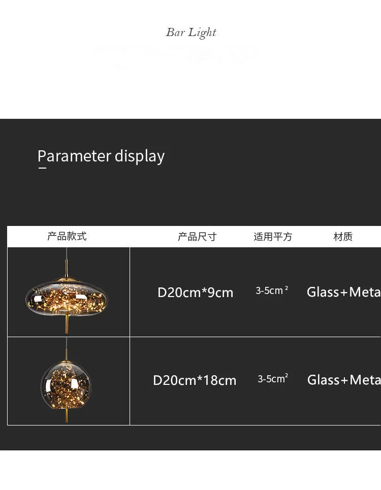 Modern LED Glass Pendant Light Chandelier Bedroom Dining Room – photo 17