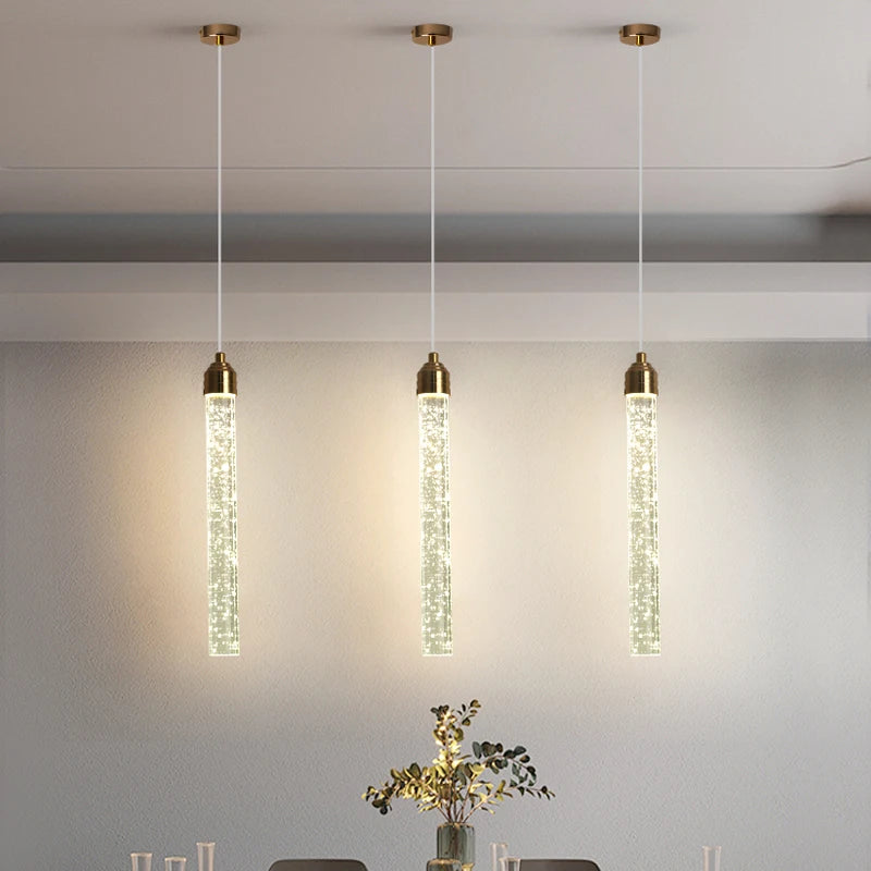 Luxury Crystal Pendant Light with Gold Fixtures 35CM Modern Hanging Lamp – photo 2