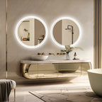 Touch Sensor Anti Fog Waterproof LED Backlit Round Wall Mounted Bathroom Mirror – photo 3