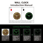 12-Inch Luminous Silent Wooden Wall Clock