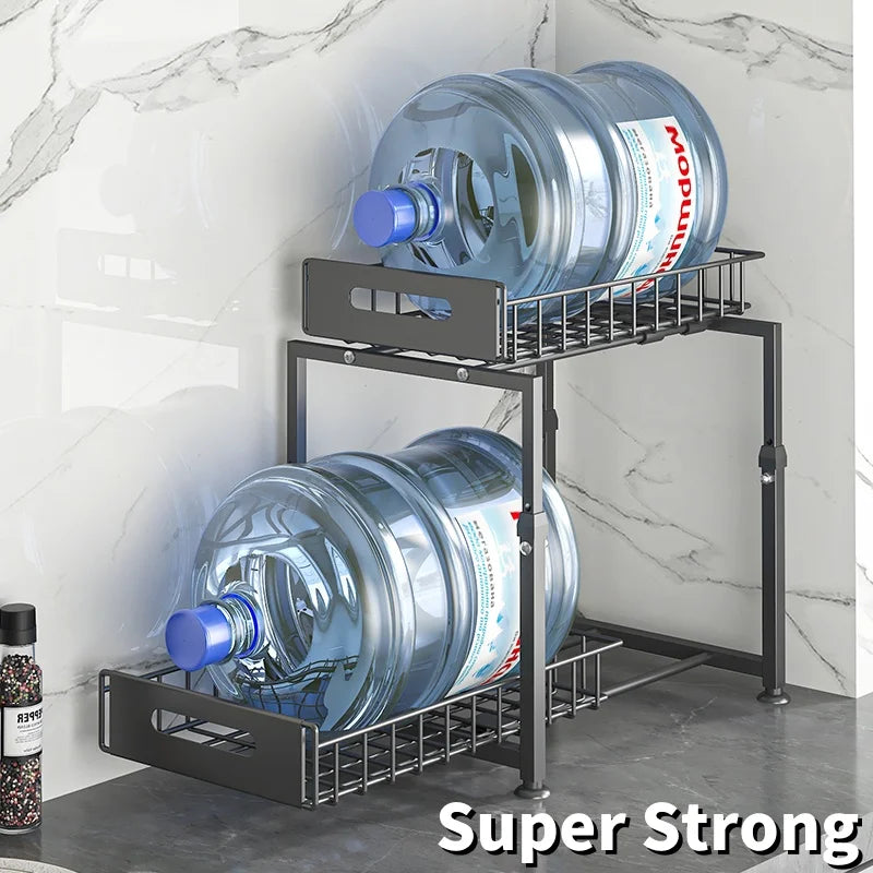 2-Tier Pull-Out Under-Sink Cabinet Organizer