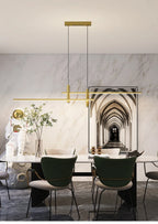 Modern Minimalist Black Gold LED Chandelier Pendant Light Stepless Dimming Remote Control – photo 18