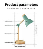 Adjustable Nordic Wooden LED Desk Lamp