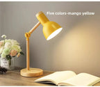 Adjustable Nordic Wooden LED Desk Lamp