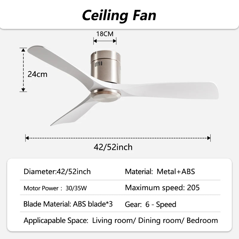 52-Inch Ultra Thin DC Motor LED Ceiling Fan Light with Remote Control Bedroom – photo 27